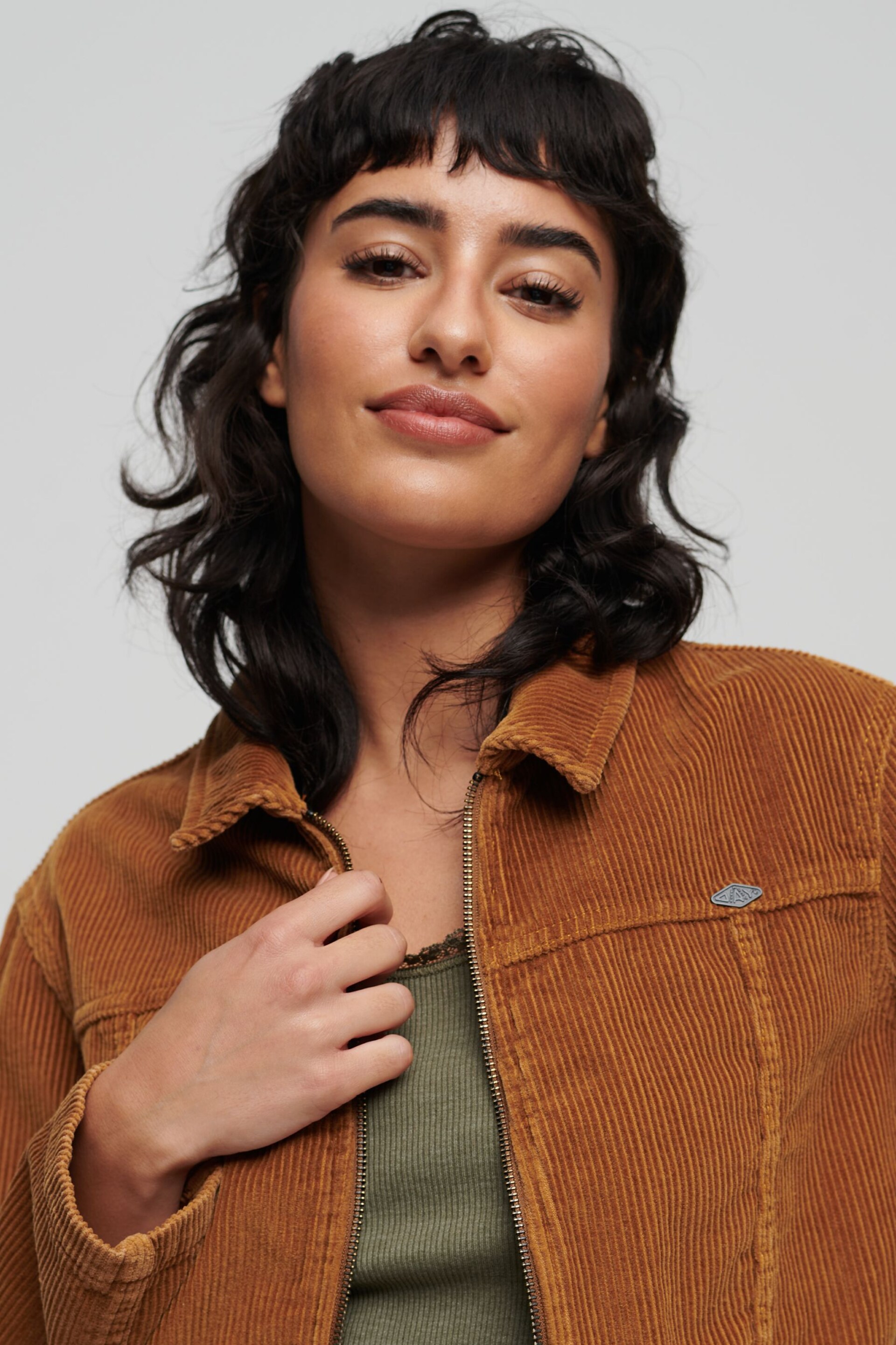 Superdry Brown Vintage Cropped Cord Jacket - Image 3 of 3