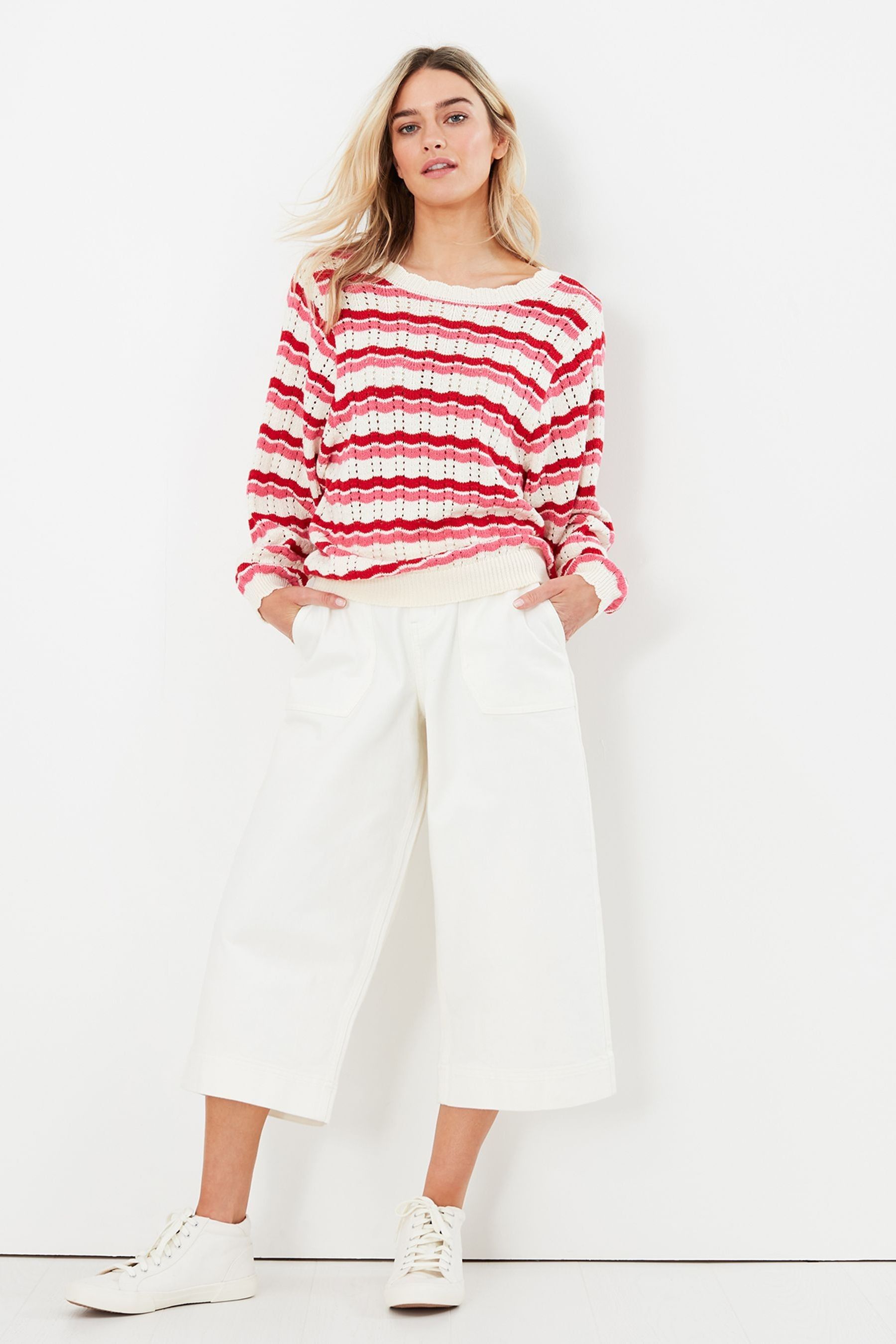 Buy Joules Red Amelle Wave Knit Jumper from Next Luxembourg