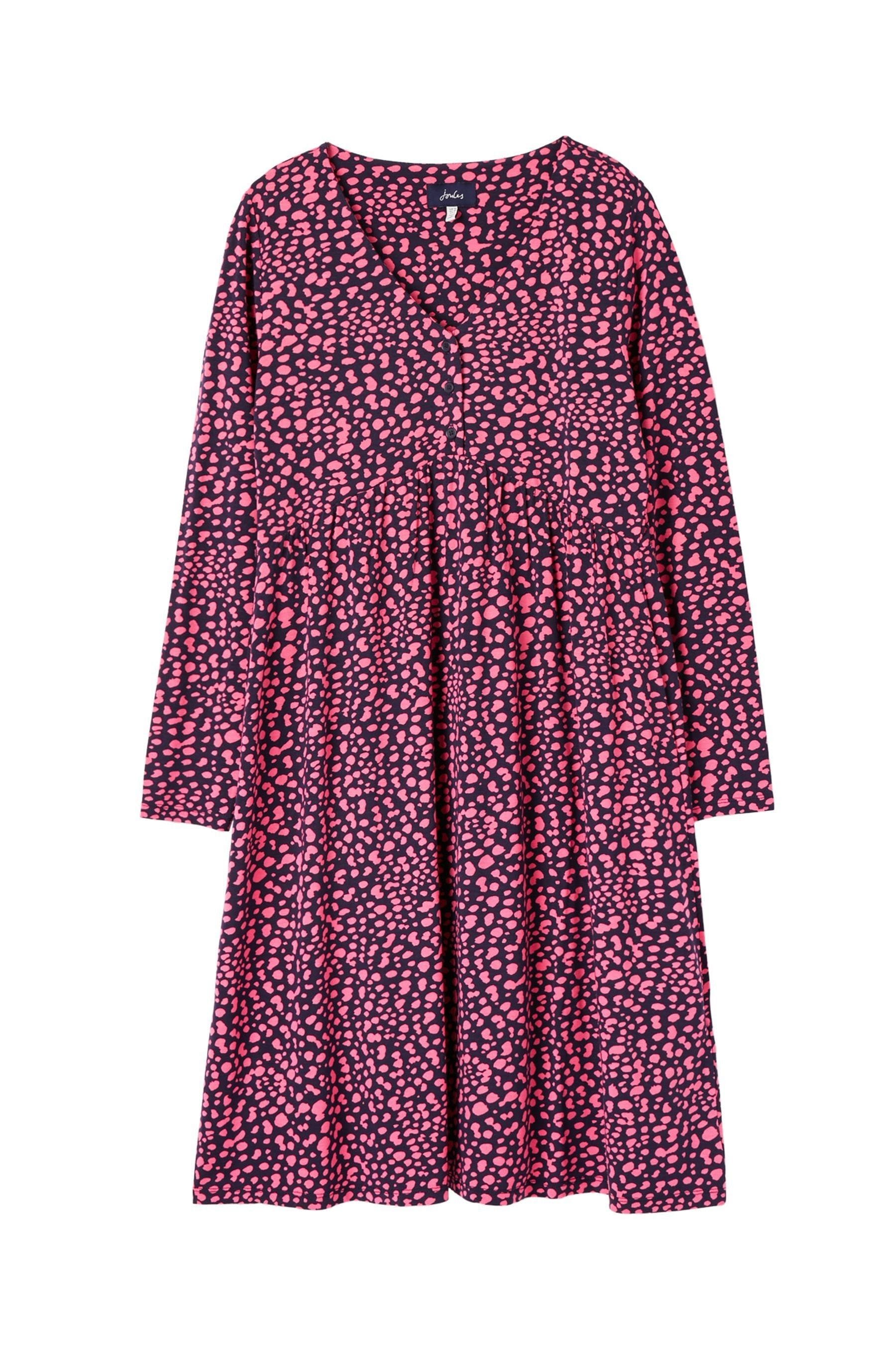 Buy Joules Annalise Pink Button Fit And Flare Dress from Next Luxembourg