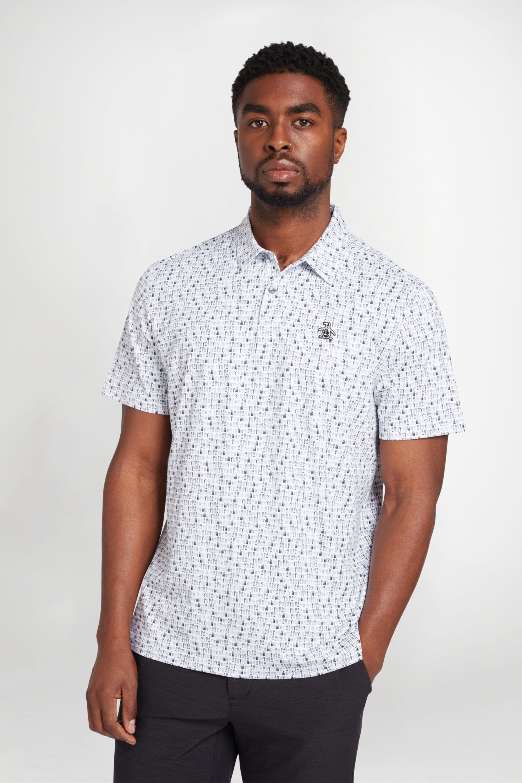 Penguin white polo shirt store