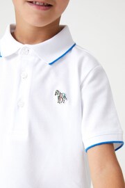 Paul Smith Junior Boys Short Sleeve Zebra Logo Polo Shirt - Image 3 of 7
