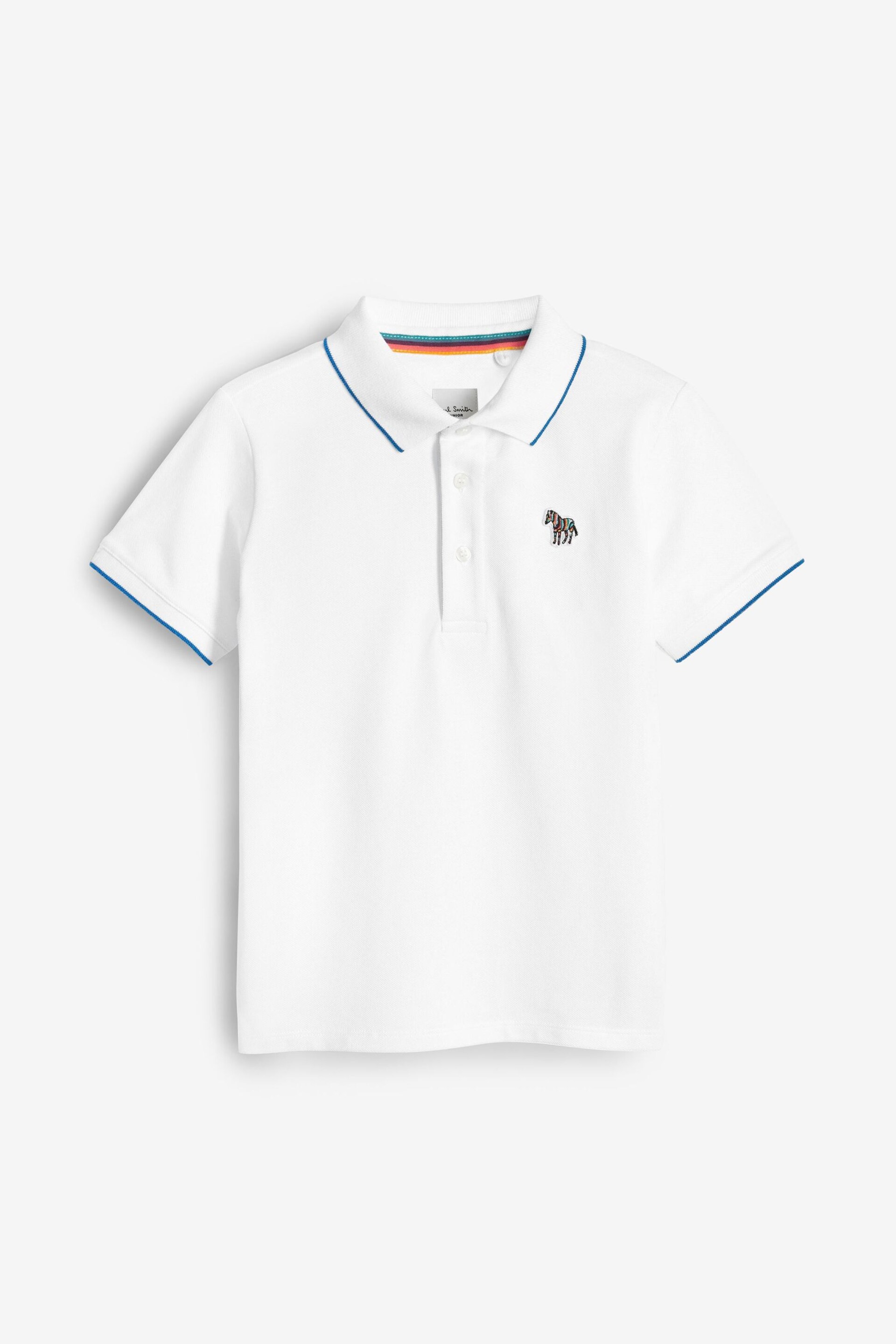 Paul Smith Junior Boys Short Sleeve Zebra Logo Polo Shirt - Image 5 of 7