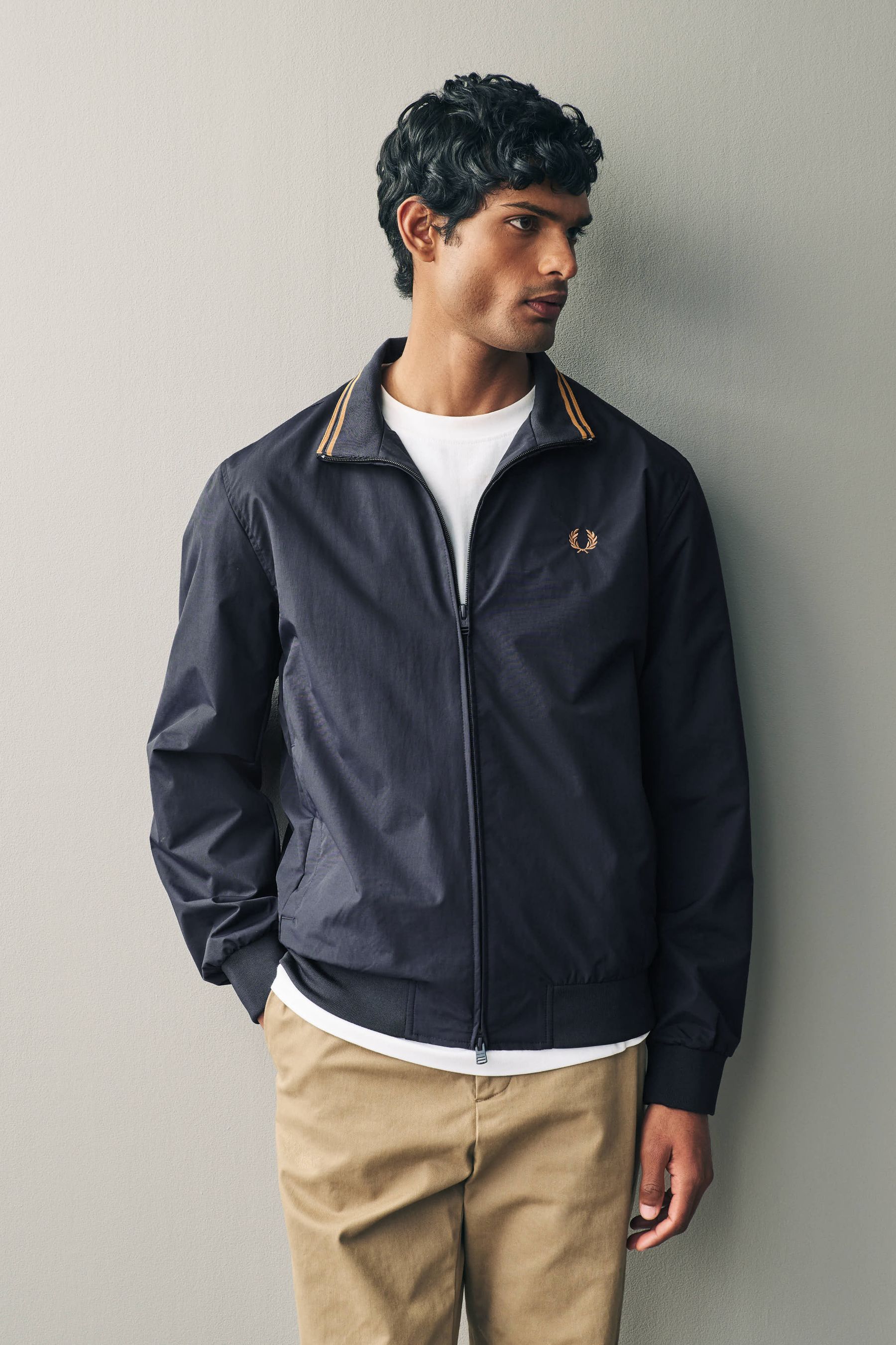 Buy Fred Perry Navy Brentham Sports Jacket from Next Canada