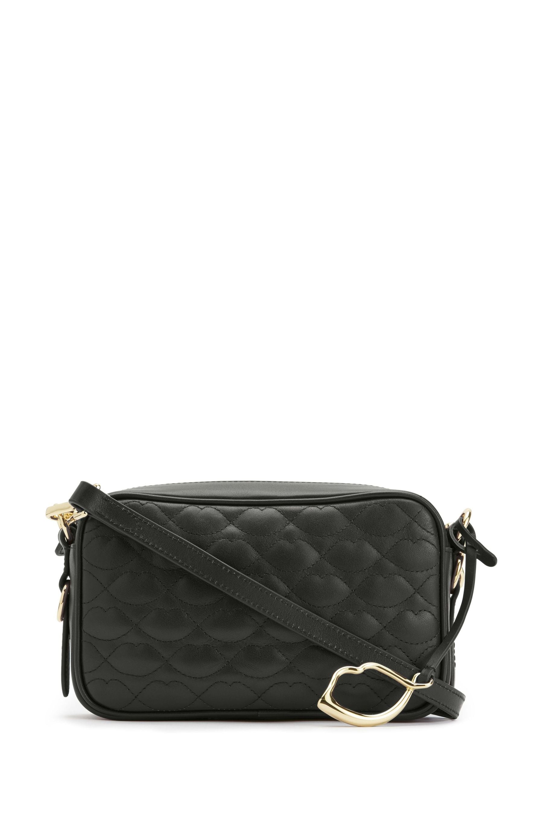 Buy Lulu Guinness Black Quilted Lips Ashley Bag from Next Luxembourg