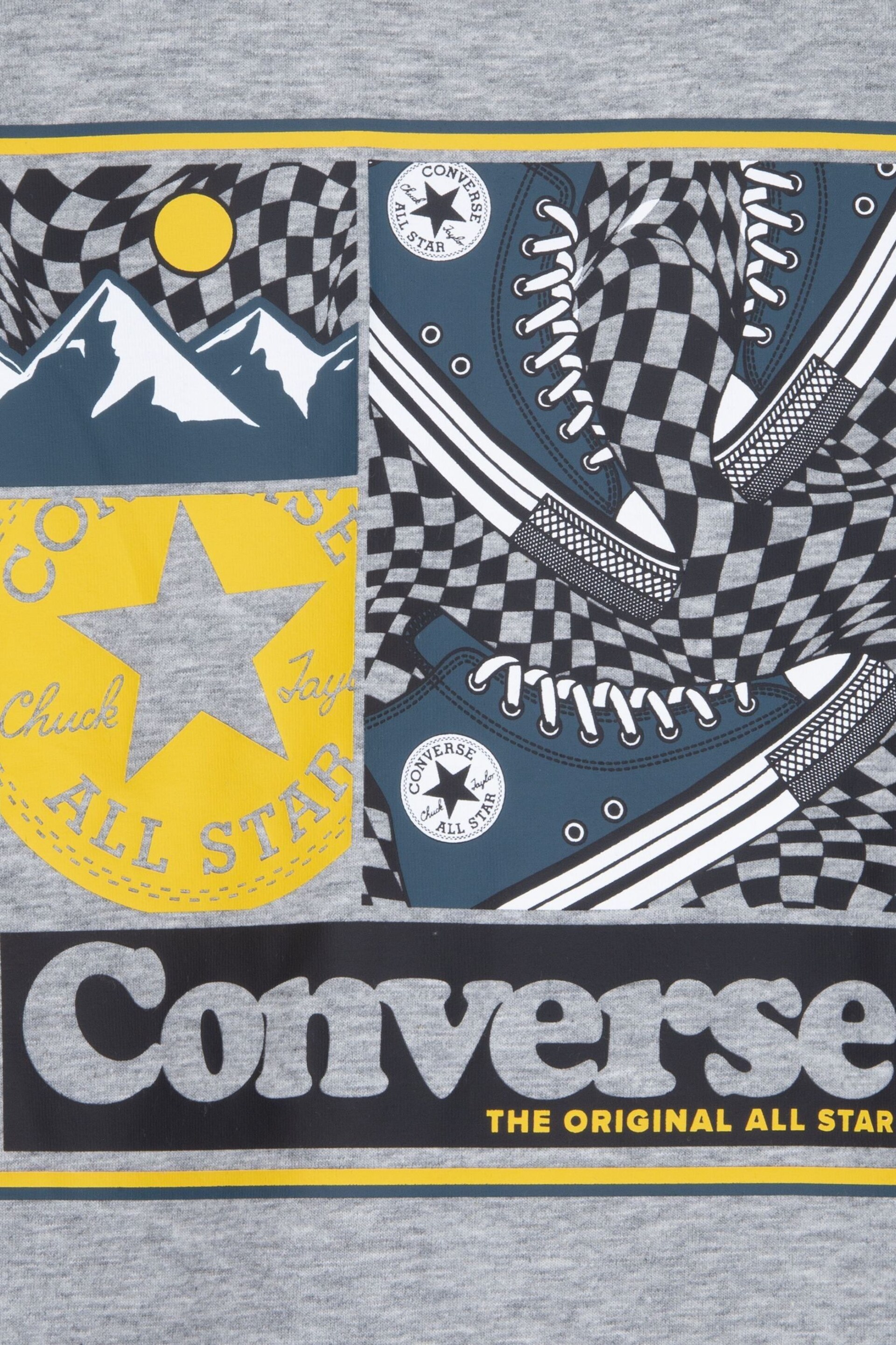 Converse Grey Graphic Little Kids Long Sleeve T-Shirt - Image 8 of 9