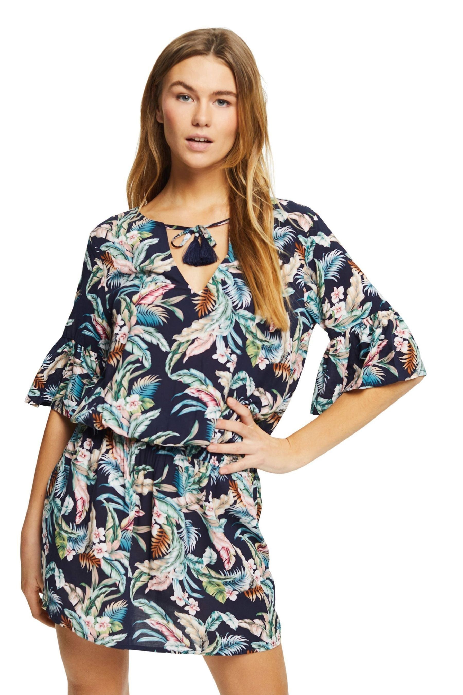 Buy Esprit Navy Blue Beach Tunic from Next Luxembourg
