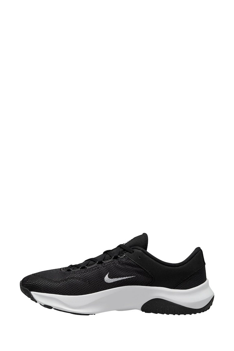 Nike Black/White Legend Essential 3 Gym Trainers - Image 2 of 8