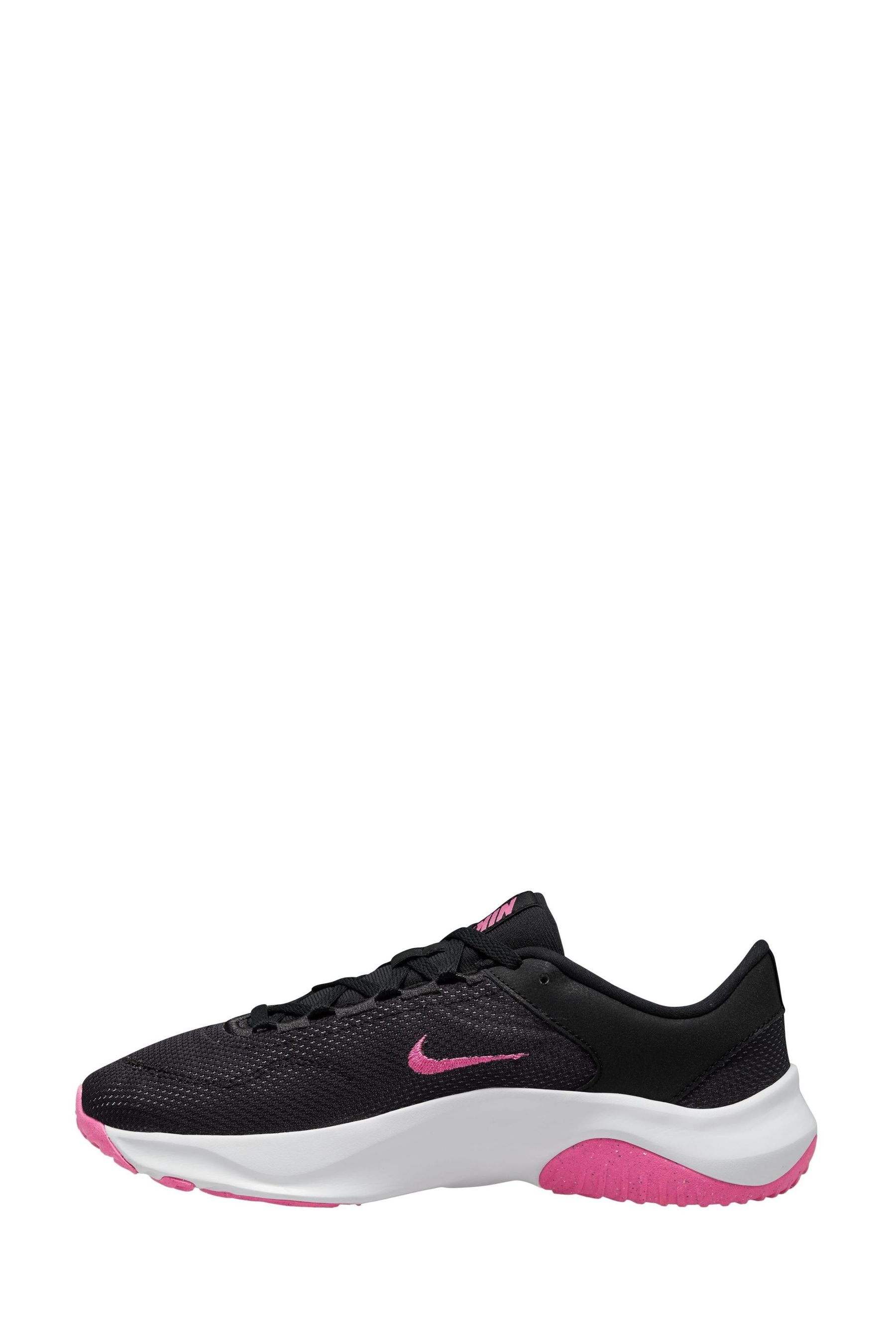 Pink and black gym shoes top