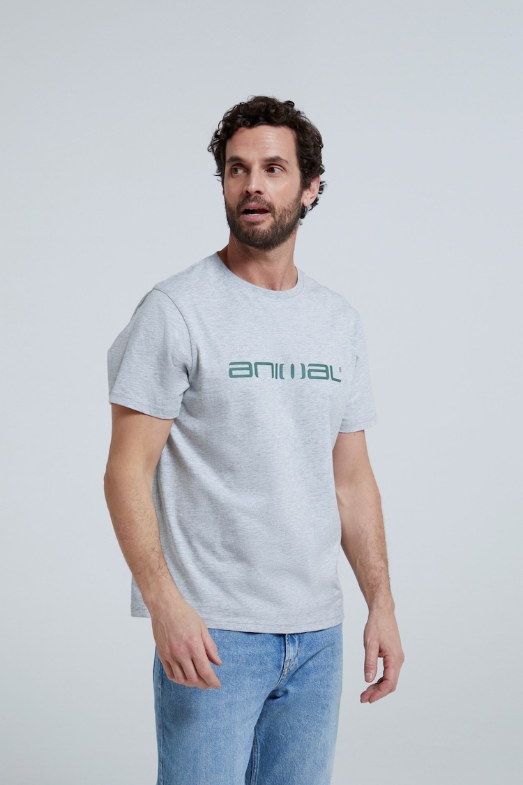 Animal Light Grey Mens Classico Organic T-Shirt - Image 1 of 5