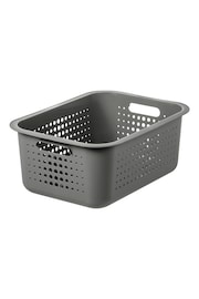 Orthex Set of 4 Grey 10L Recycled Baskets With Bamboo Lids - Image 7 of 7