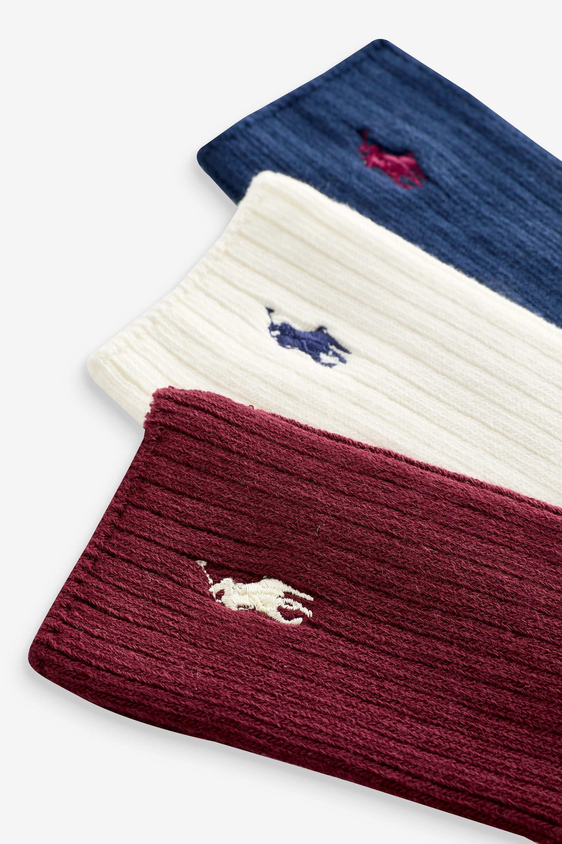 Buy Polo Ralph Lauren Boys Unisex Cotton Crew Logo Socks 3 Pack from the Next UK online shop