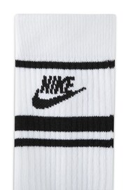 Nike White Sportswear Everyday Essential White Crew Socks 3 Pack - Image 4 of 4