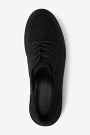 Black Microsuede Forever Comfort Cleated Chunky Lace Up Shoes - Image 5 of 6