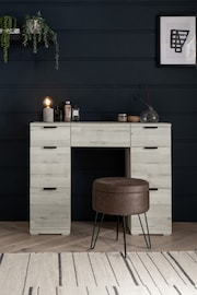 Grey Bronx Oak Effect Storage Console Dressing Table - Image 3 of 11