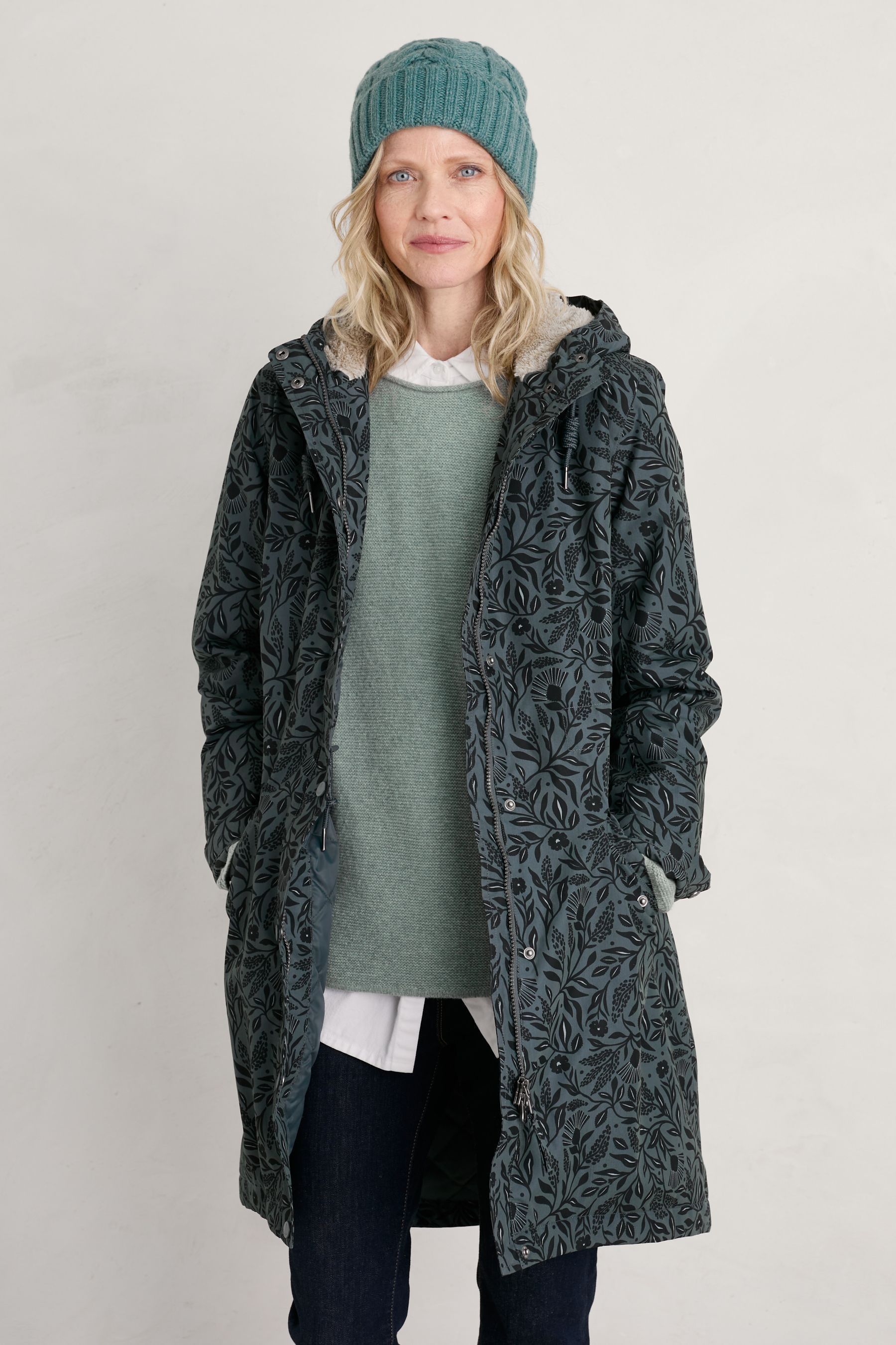 Buy Seasalt Cornwall Grey Tall Plant Hunter Waterproof Coat from Next Luxembourg