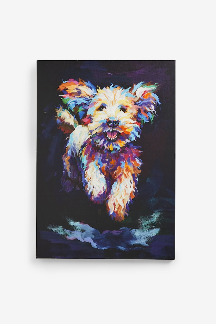 Multi Colour Small Cockapoo Dog Canvas Wall Art - Image 5 of 6