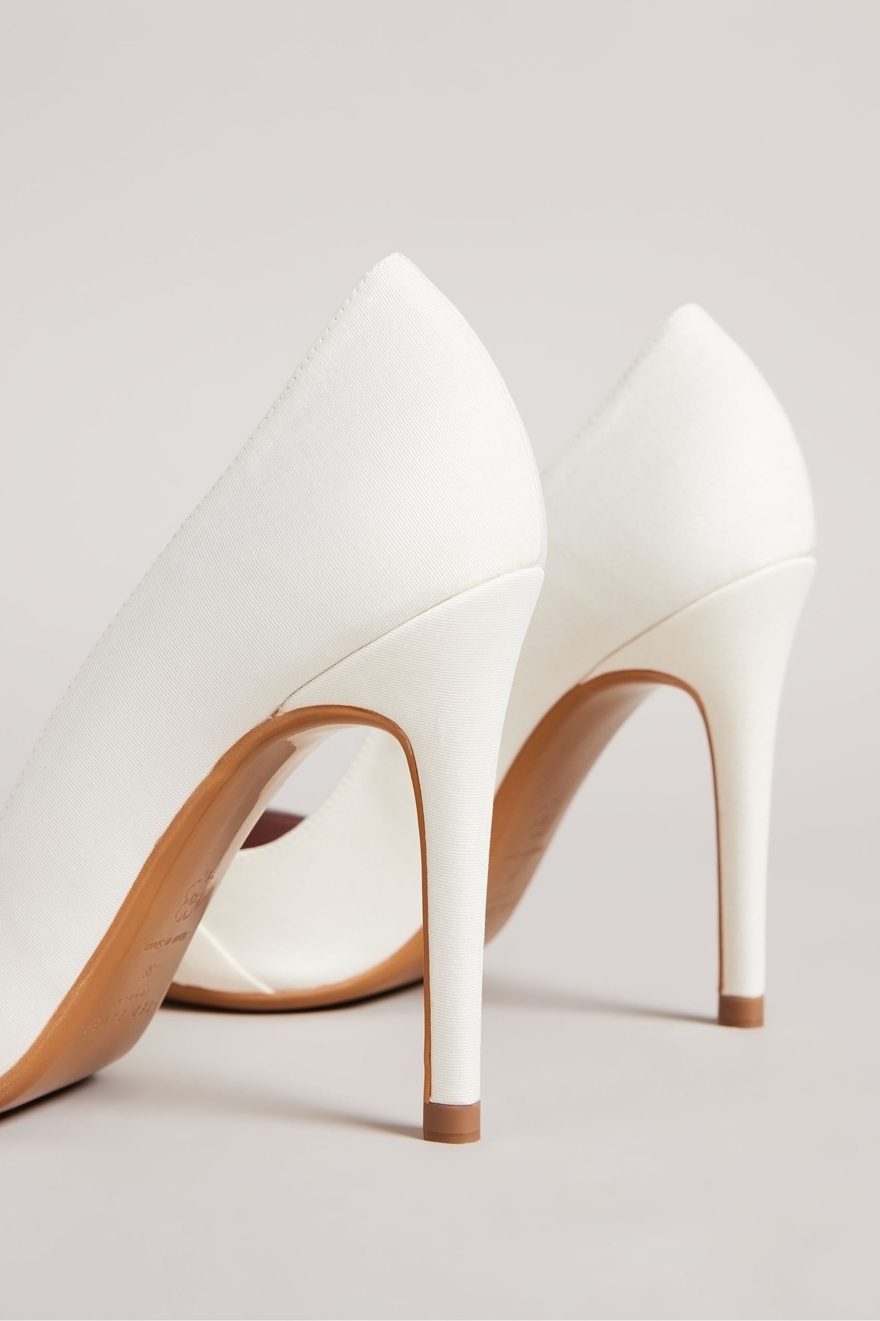Buy Ted Baker Hyana Cream Moire Satin Bow 100Mm Court Shoes from Next Luxembourg