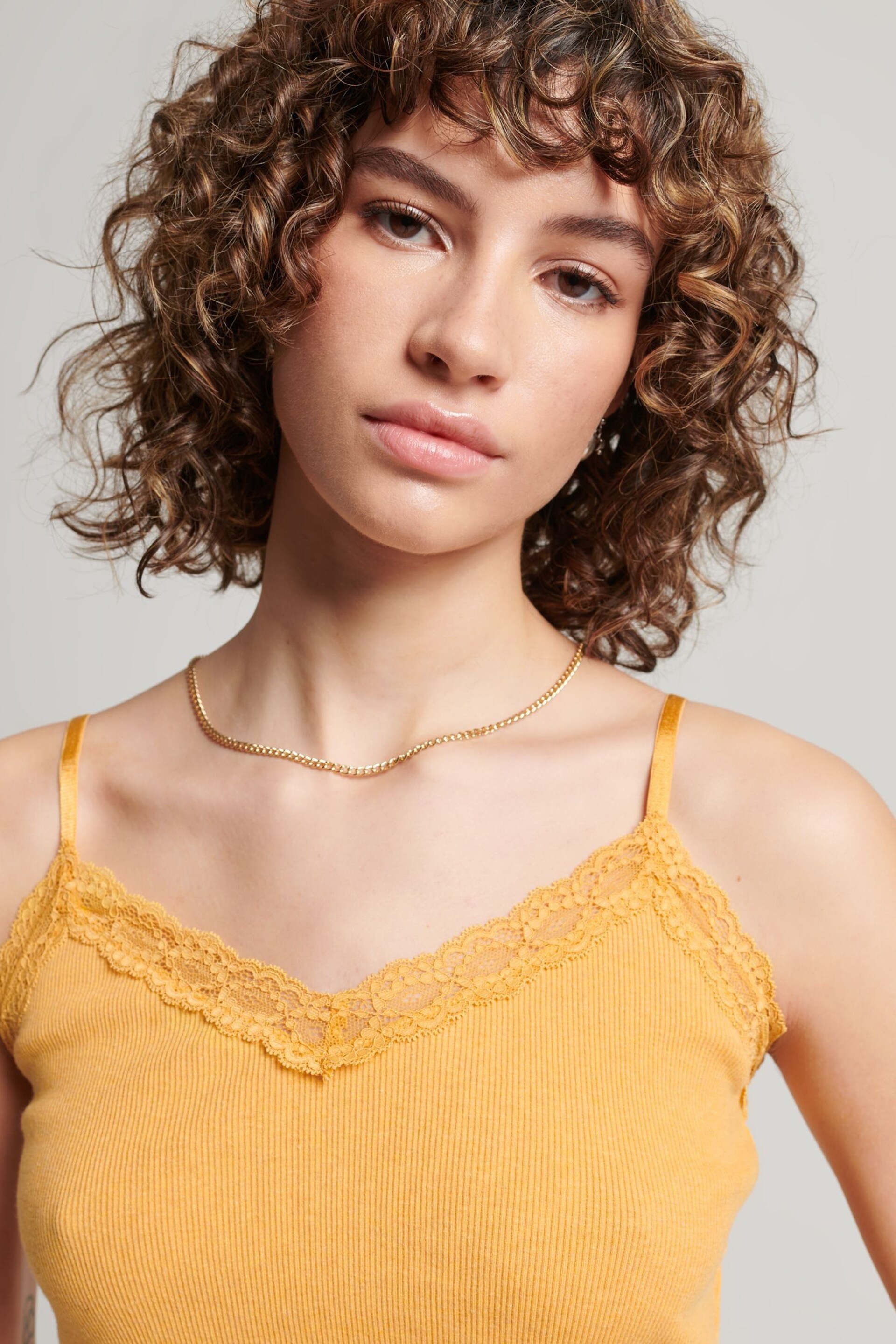 Superdry Yellow Relaxed Stripe Cami Top - Image 3 of 4