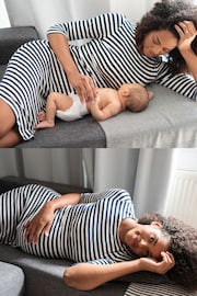 Seraphine Striped Maternity & Nursing Dress - Image 2 of 6