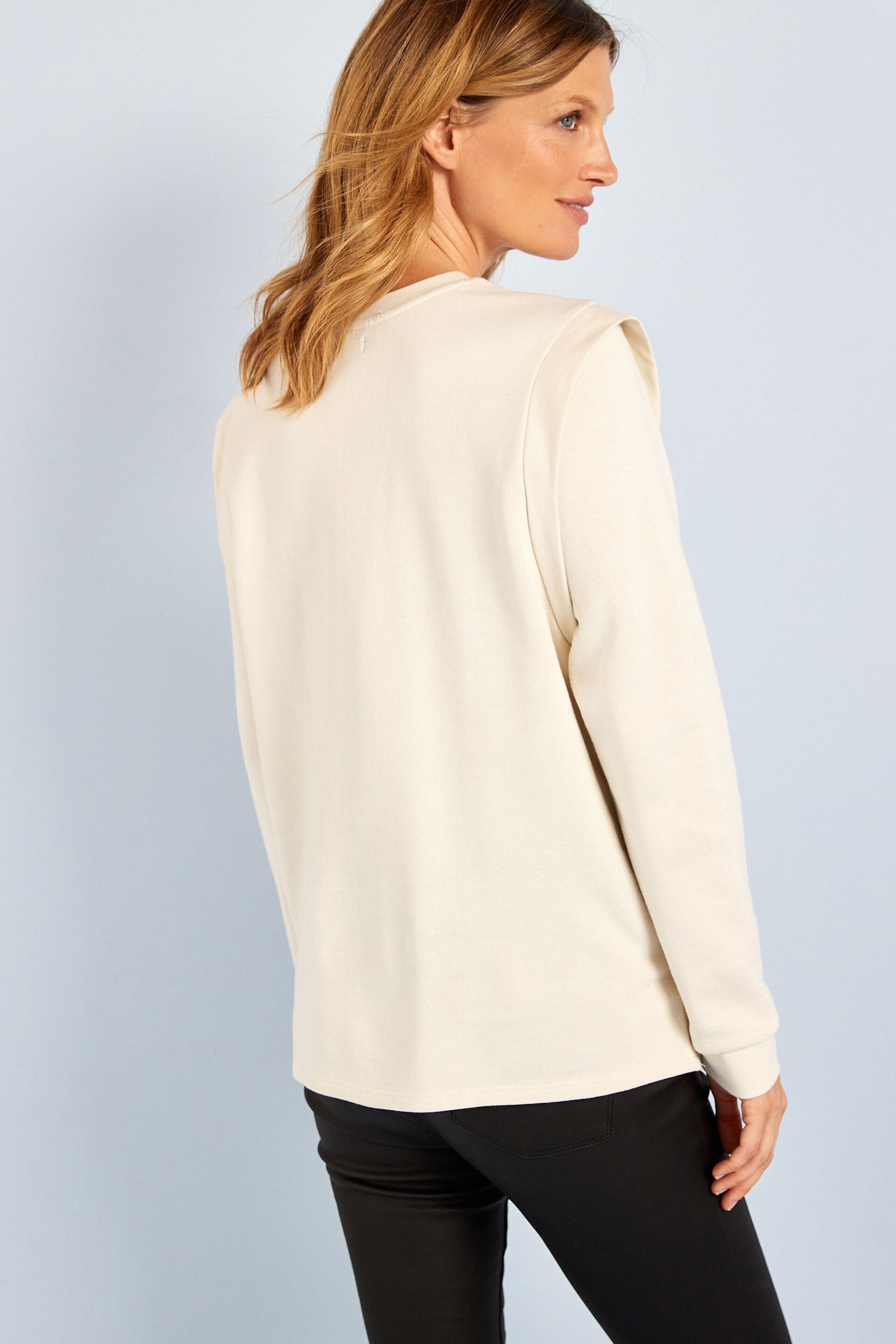 Neutral Maternity/Nursing Popper Side Sweatshirt - Image 3 of 6