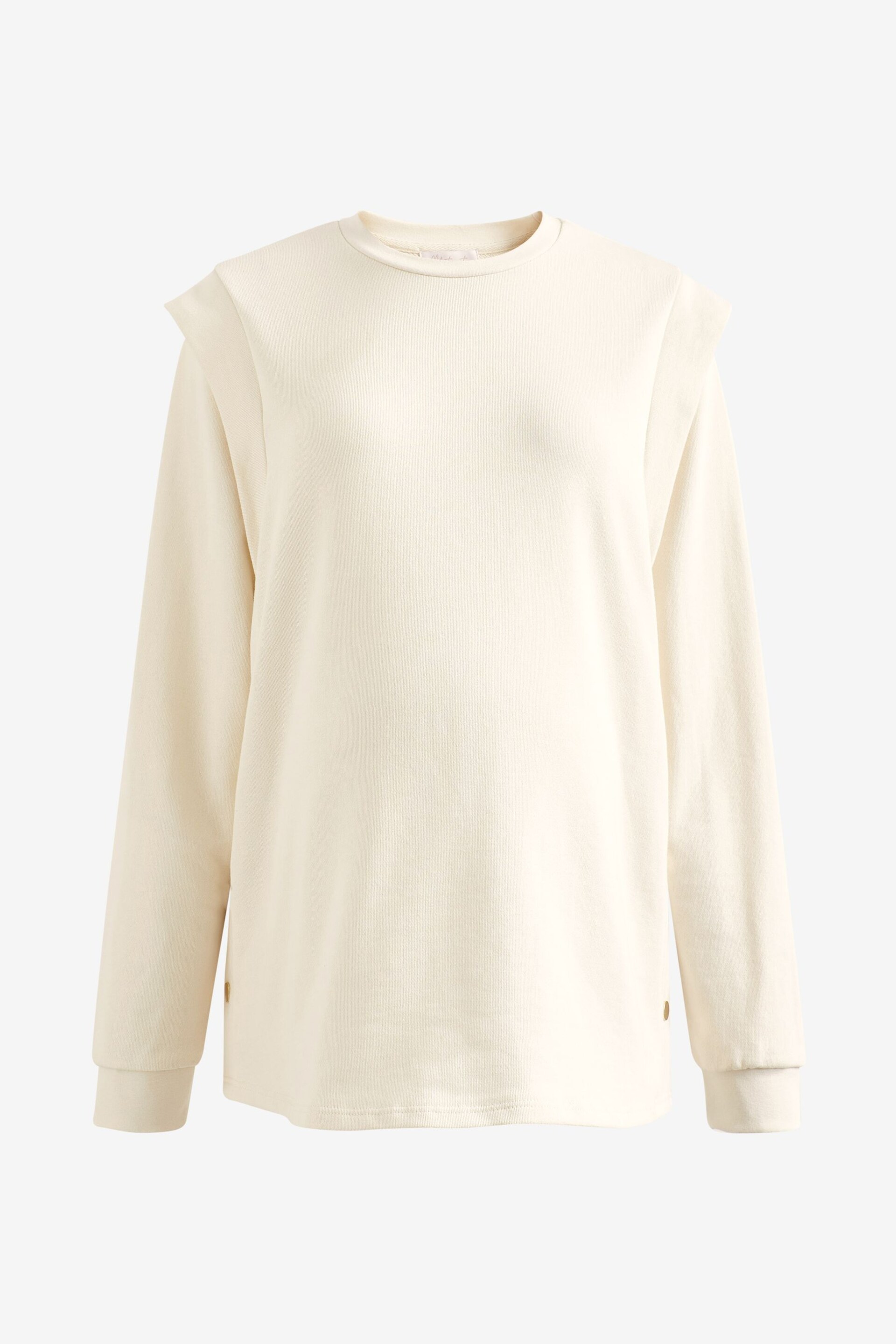 Neutral Maternity/Nursing Popper Side Sweatshirt - Image 5 of 6