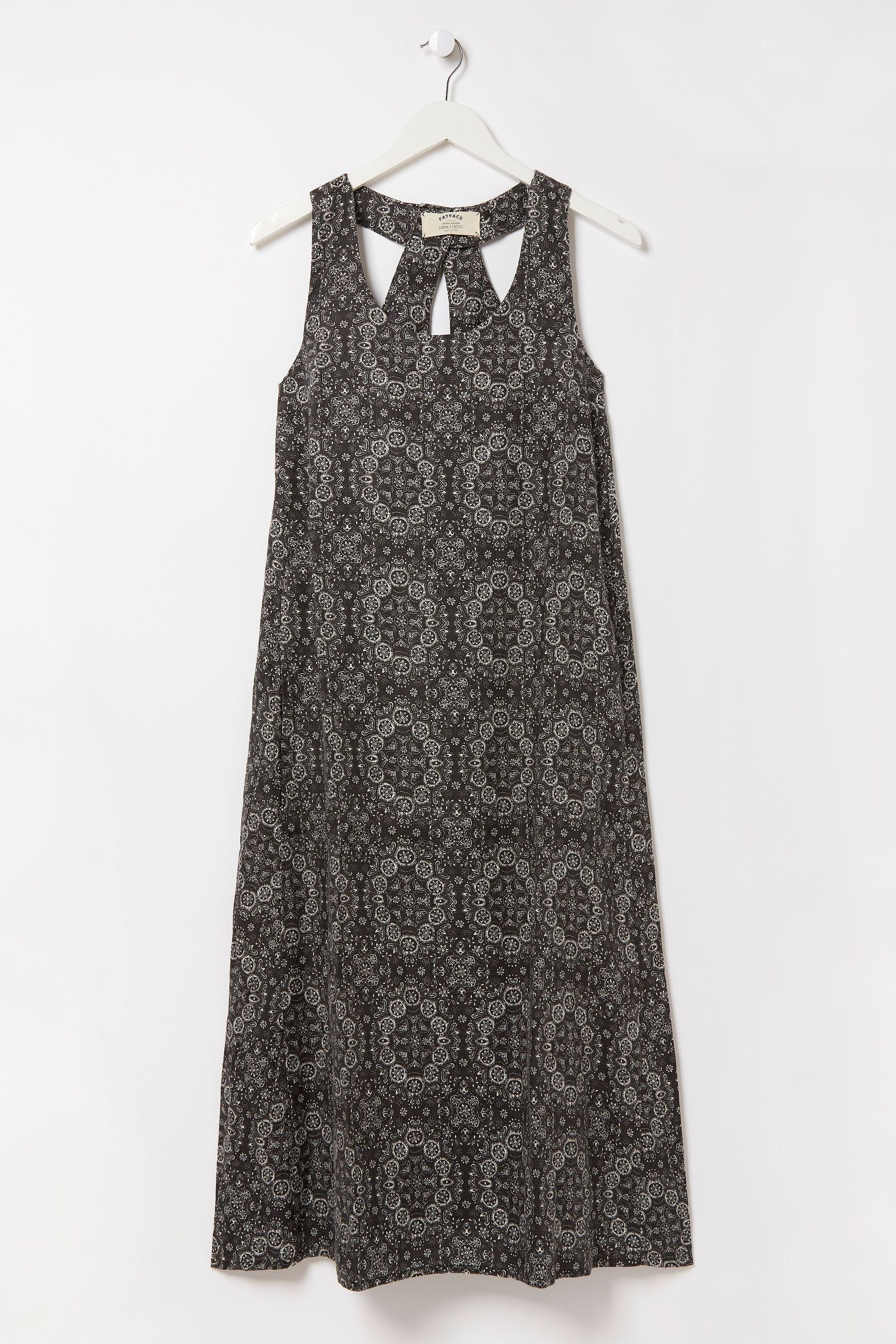 Buy FatFace Black Lola Linear Batik Print Dress from Next Luxembourg