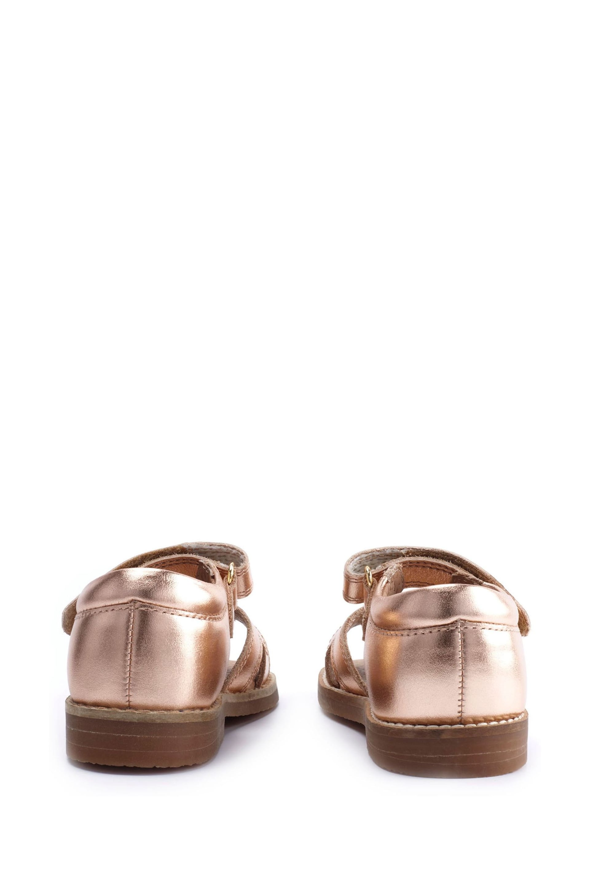 Start-Rite Gold Seashore Leather Rip-Tape Sandals - Image 2 of 5