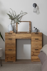 Dark Bronx Oak Effect Storage Console Dressing Table - Image 1 of 9