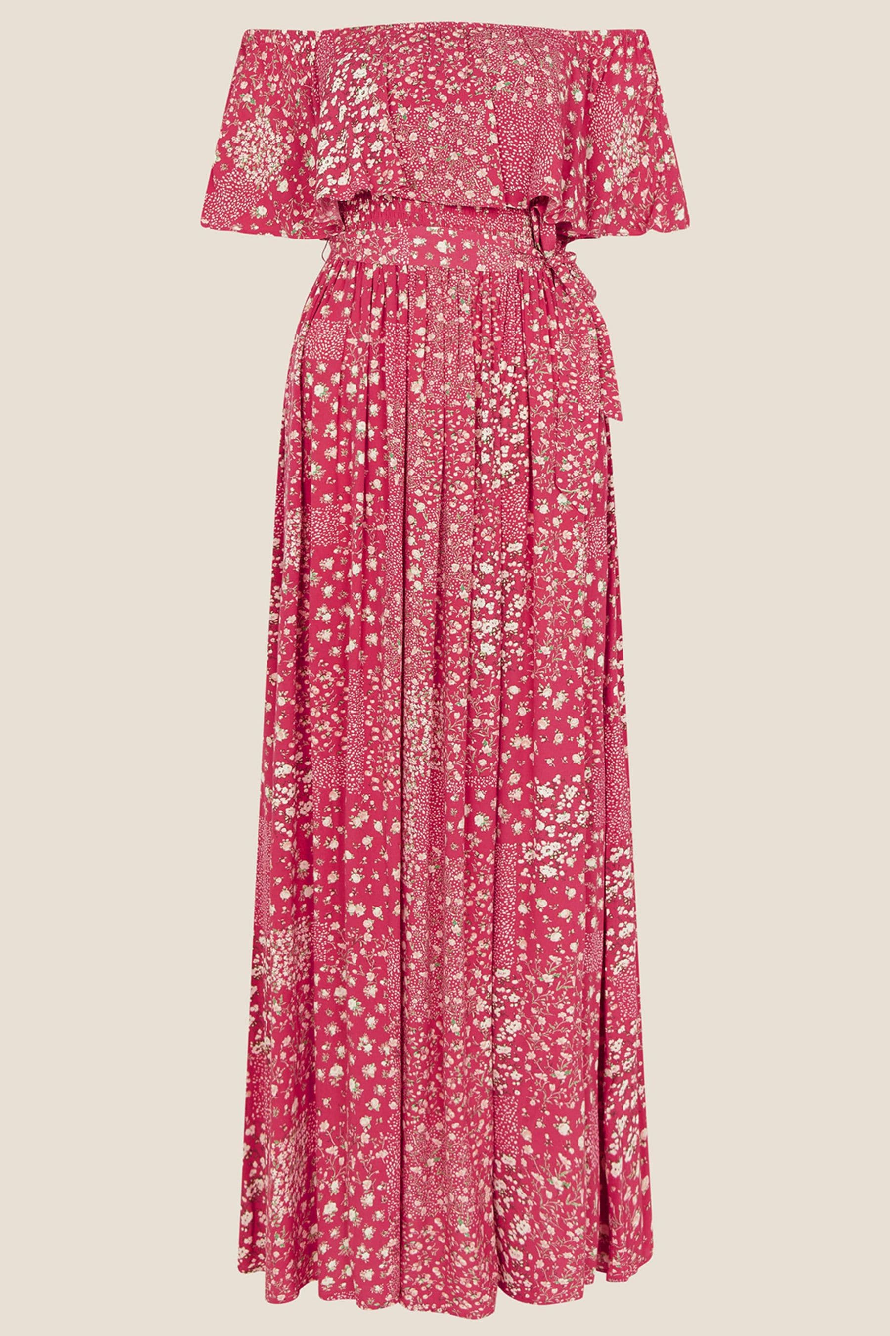Monsoon red bardot dress outlet