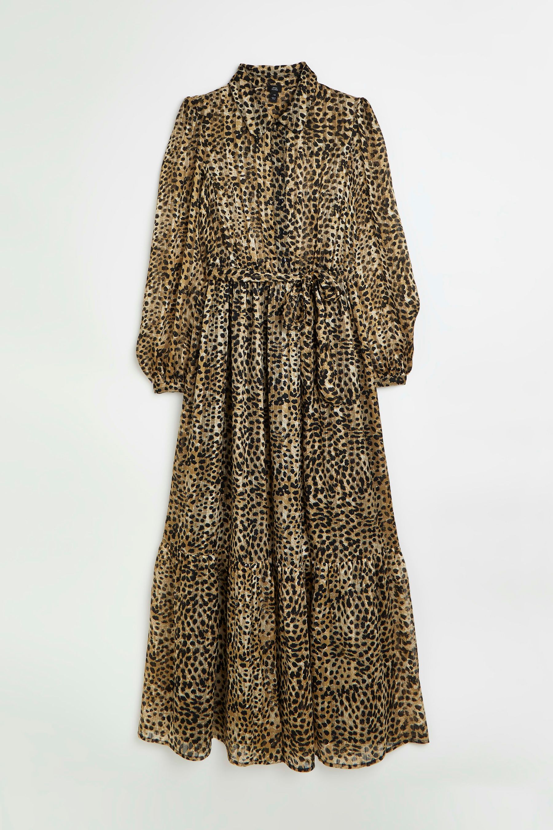 River island leopard print maxi dress discount