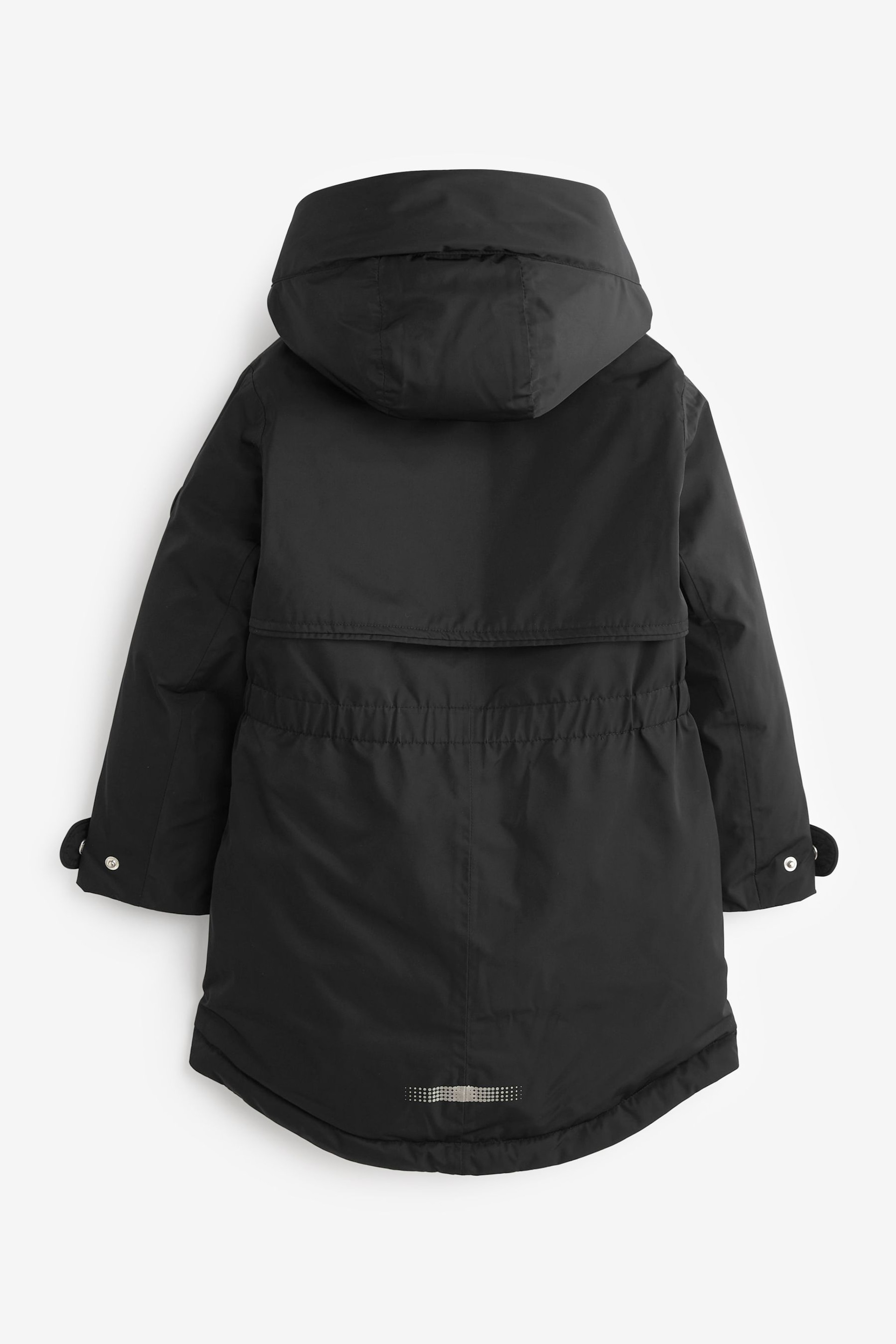 Clarks Black Waterproof Girls Parka Coat - Image 13 of 15