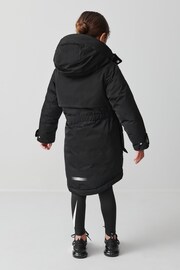 Clarks Black Waterproof Girls Parka Coat - Image 8 of 15