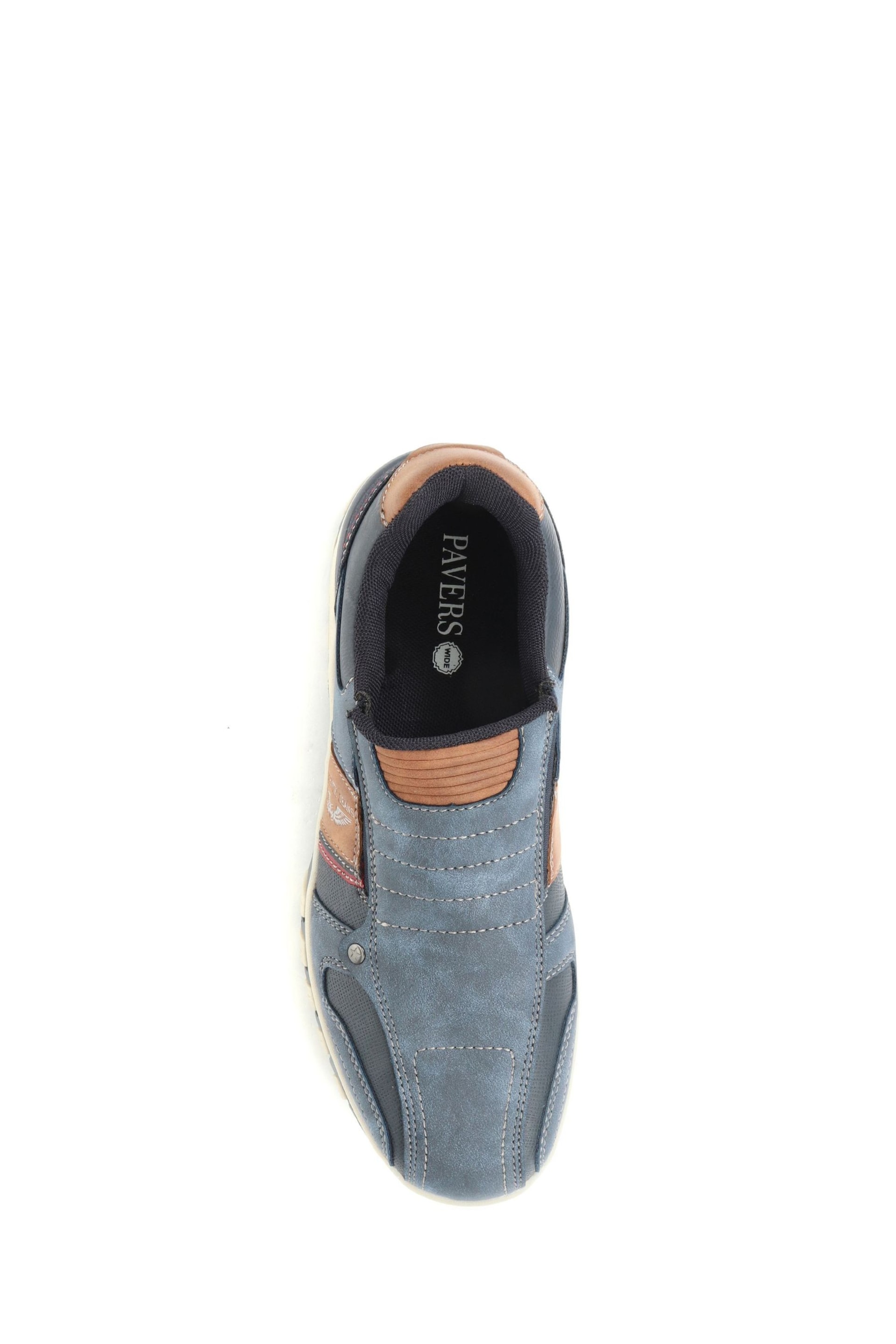 Pavers Wide Fit Mens Slip-On Trainers - Image 4 of 5