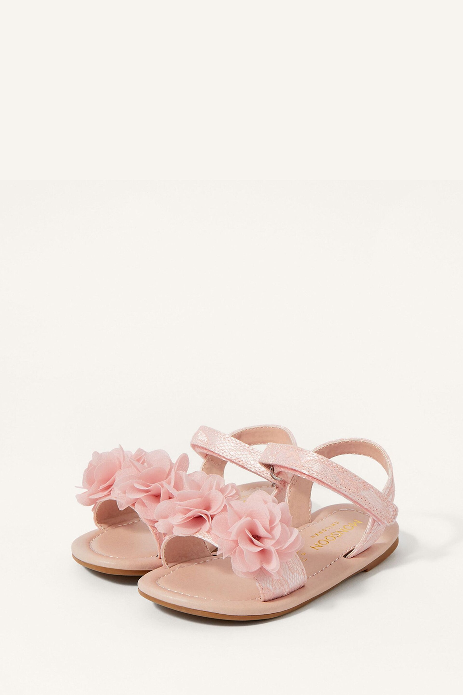 Monsoon Pink Shimmer Corsage Walker Sandals - Image 2 of 2