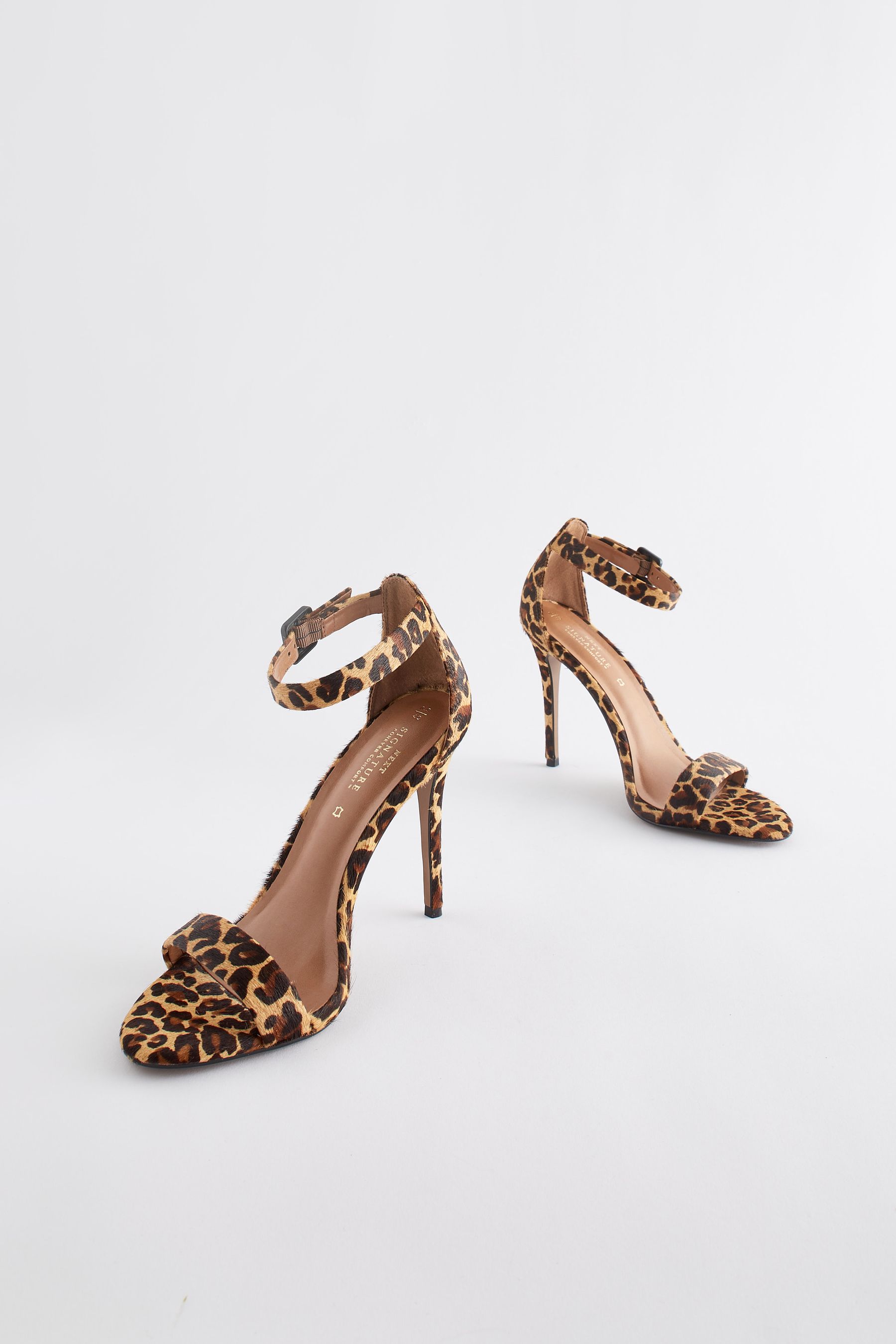 Buy Leopard Signature Leather High Heel Sandals from Next Luxembourg