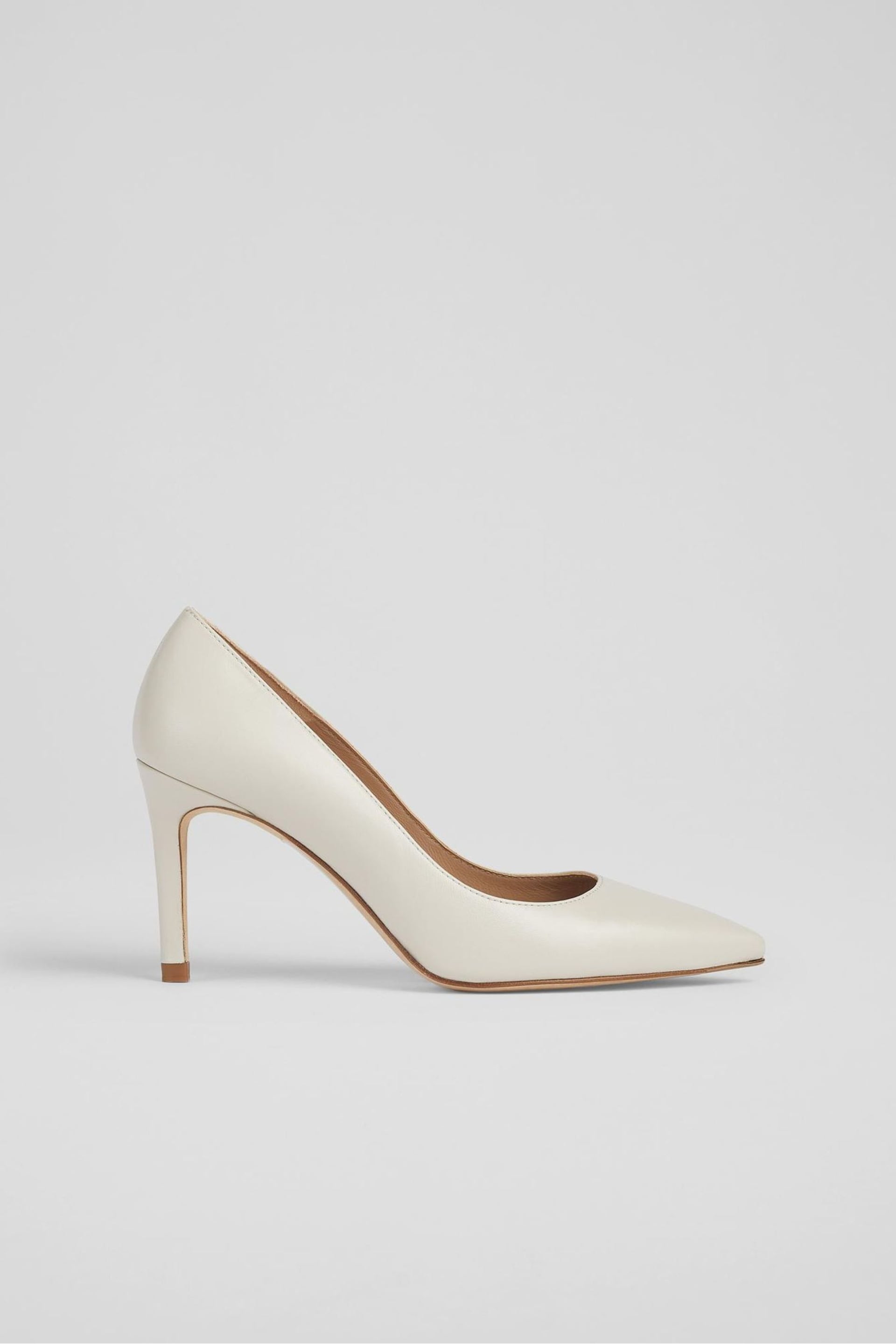 LK Bennett Floret Leather Pointed Court Shoes - Image 1 of 4
