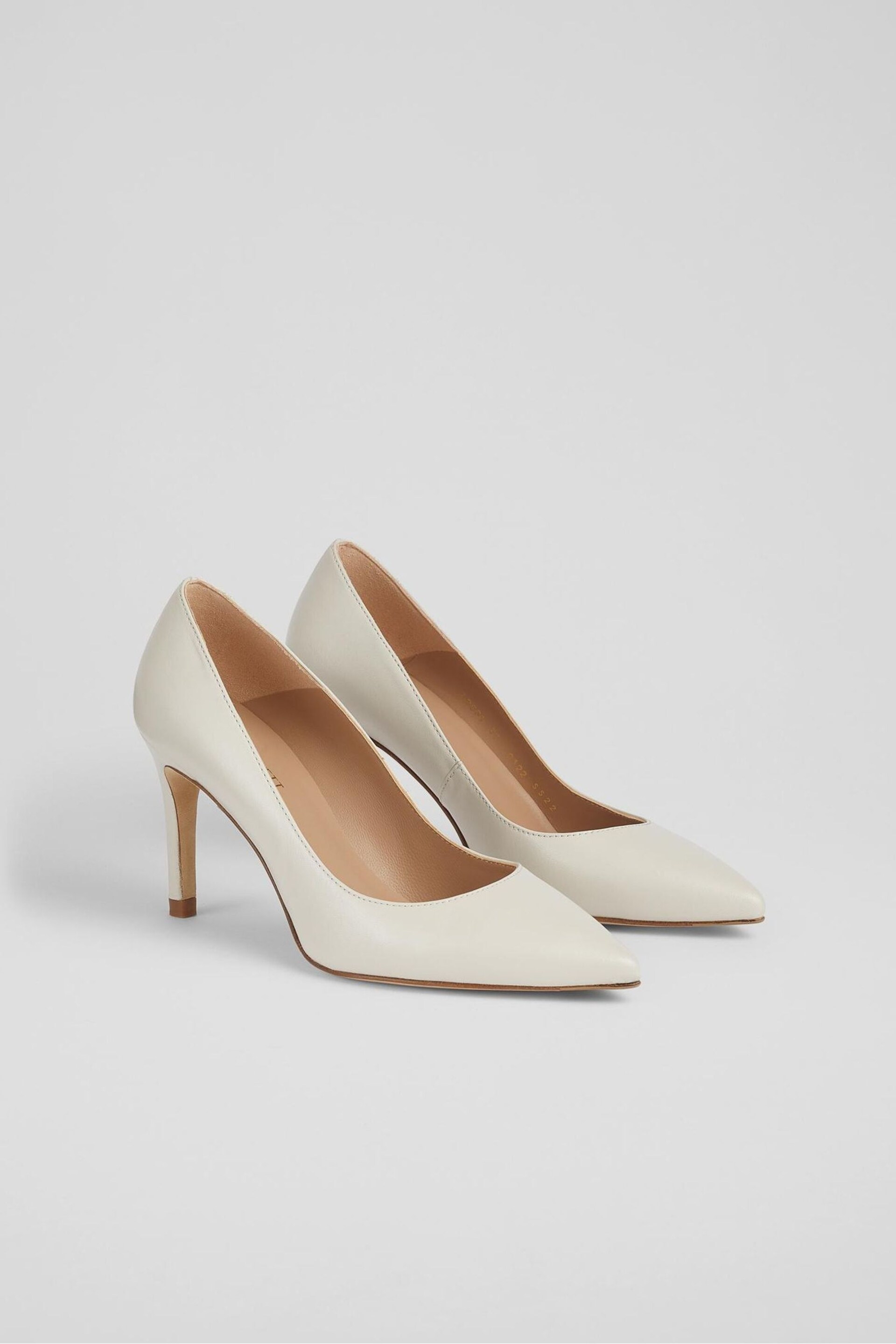 LK Bennett Floret Leather Pointed Court Shoes - Image 2 of 4