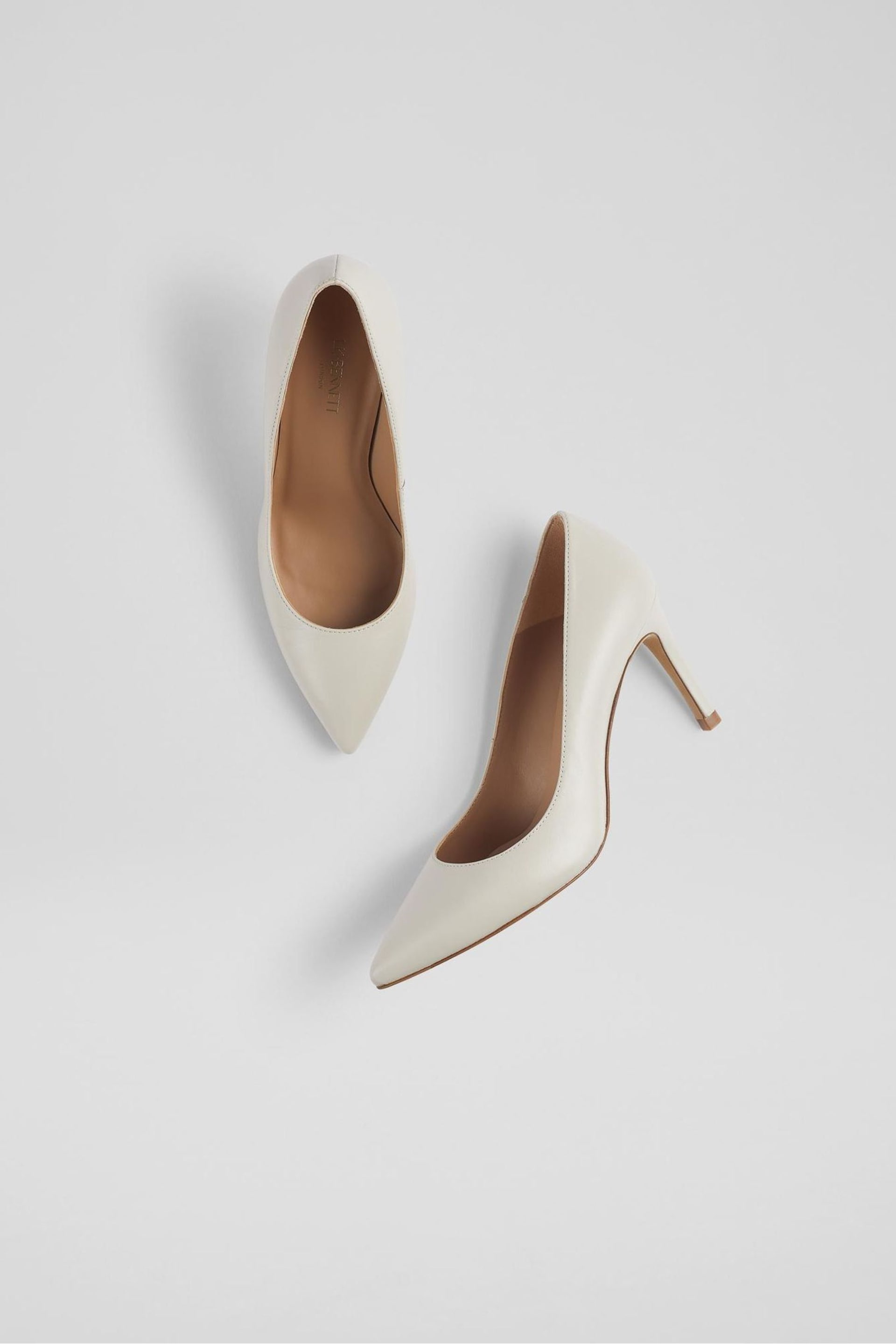 LK Bennett Floret Leather Pointed Court Shoes - Image 3 of 4