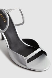 Reiss Silver Harper Leather Strappy Heels - Image 5 of 5