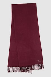 Reiss Bordeaux Picton Wool-Cashmere Scarf - Image 1 of 5