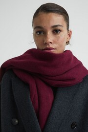 Reiss Bordeaux Picton Wool-Cashmere Scarf - Image 2 of 5