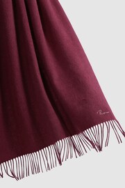 Reiss Bordeaux Picton Wool-Cashmere Scarf - Image 5 of 5