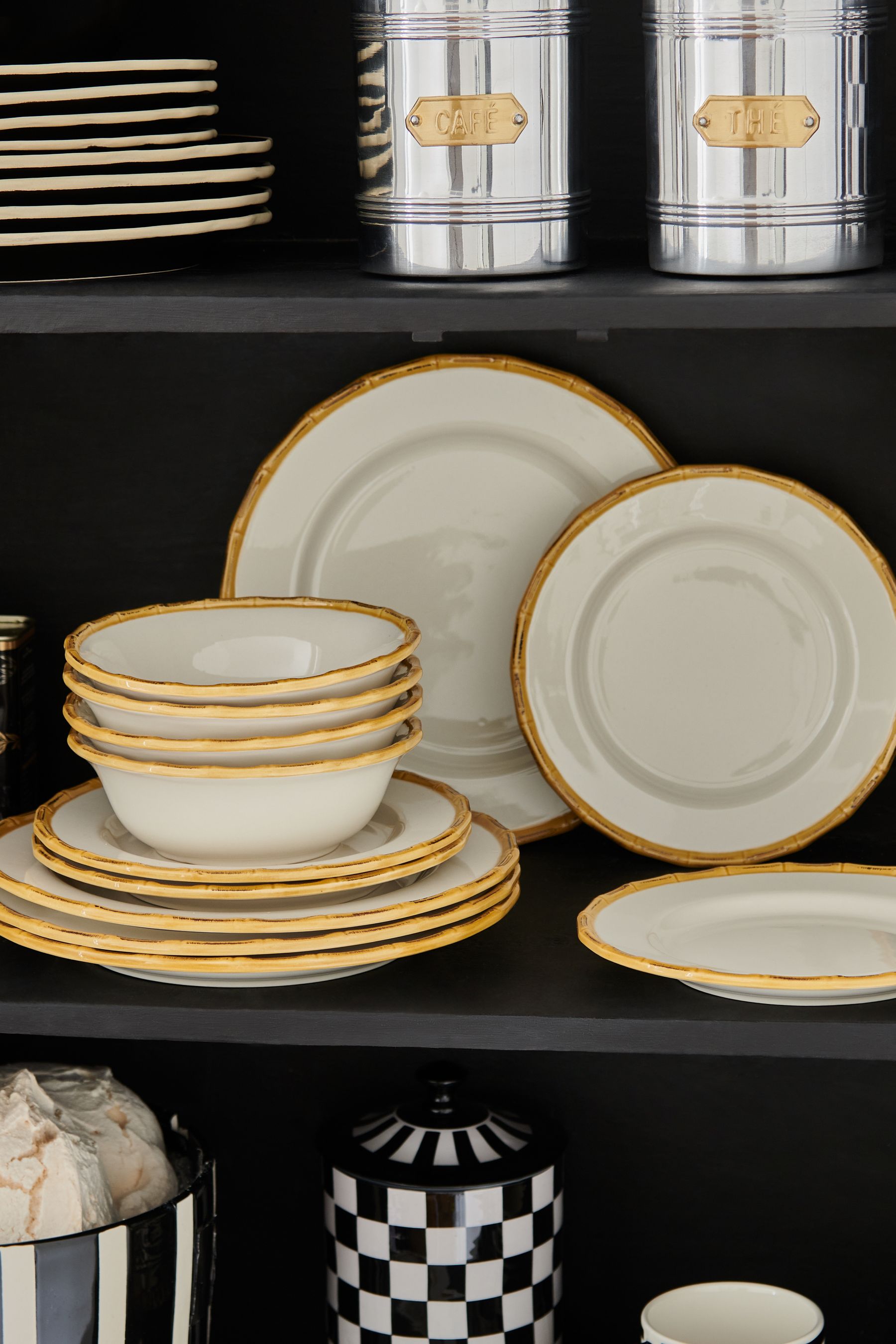 Rockett St George 12 Piece White Bamboo Dinner Set