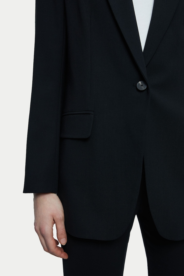 Jigsaw Black Fluid Twill Knox Blazer - Image 5 of 5