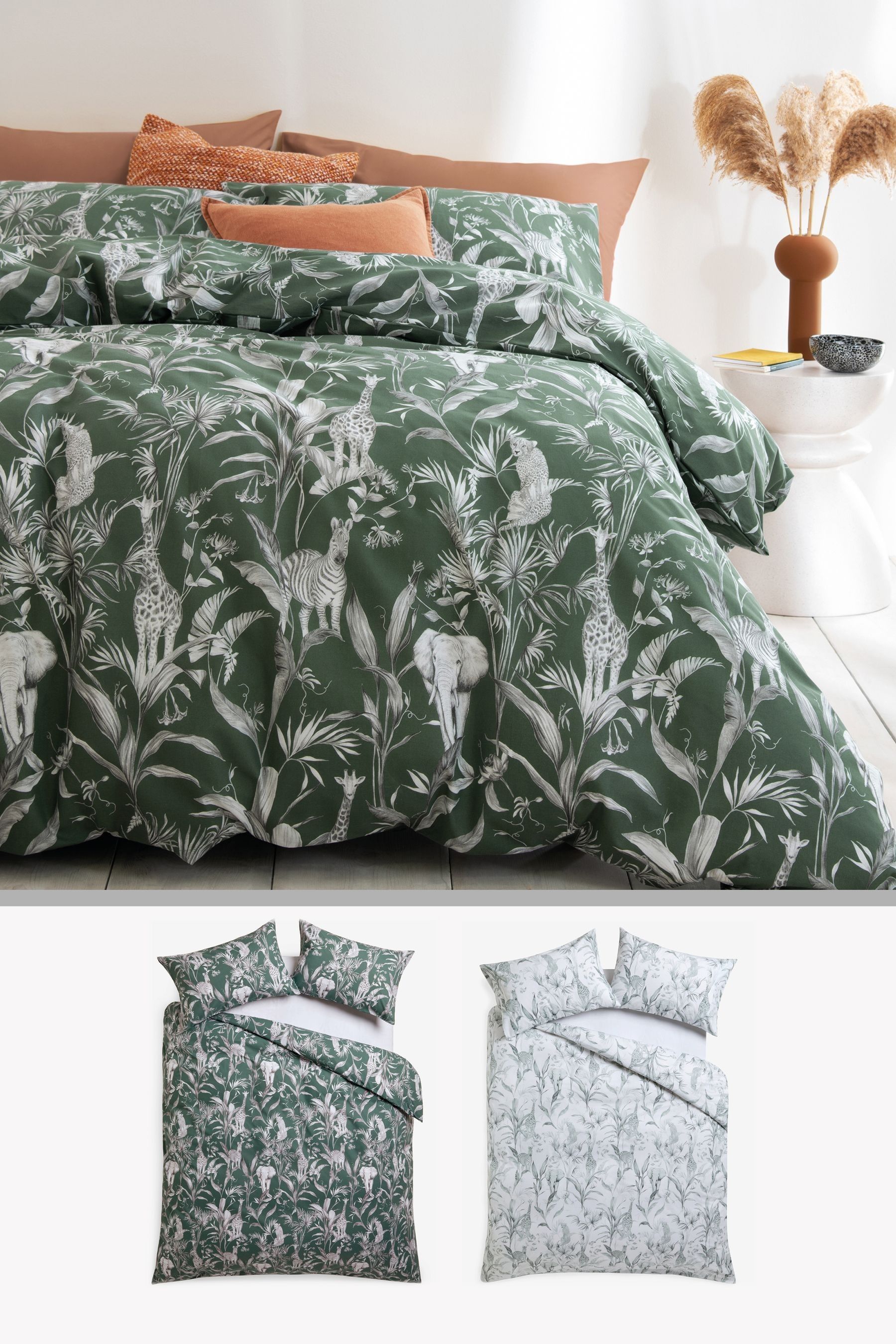 Buy 2 Pack Reversible Duvet Cover and Pillowcase Set from Next Japan