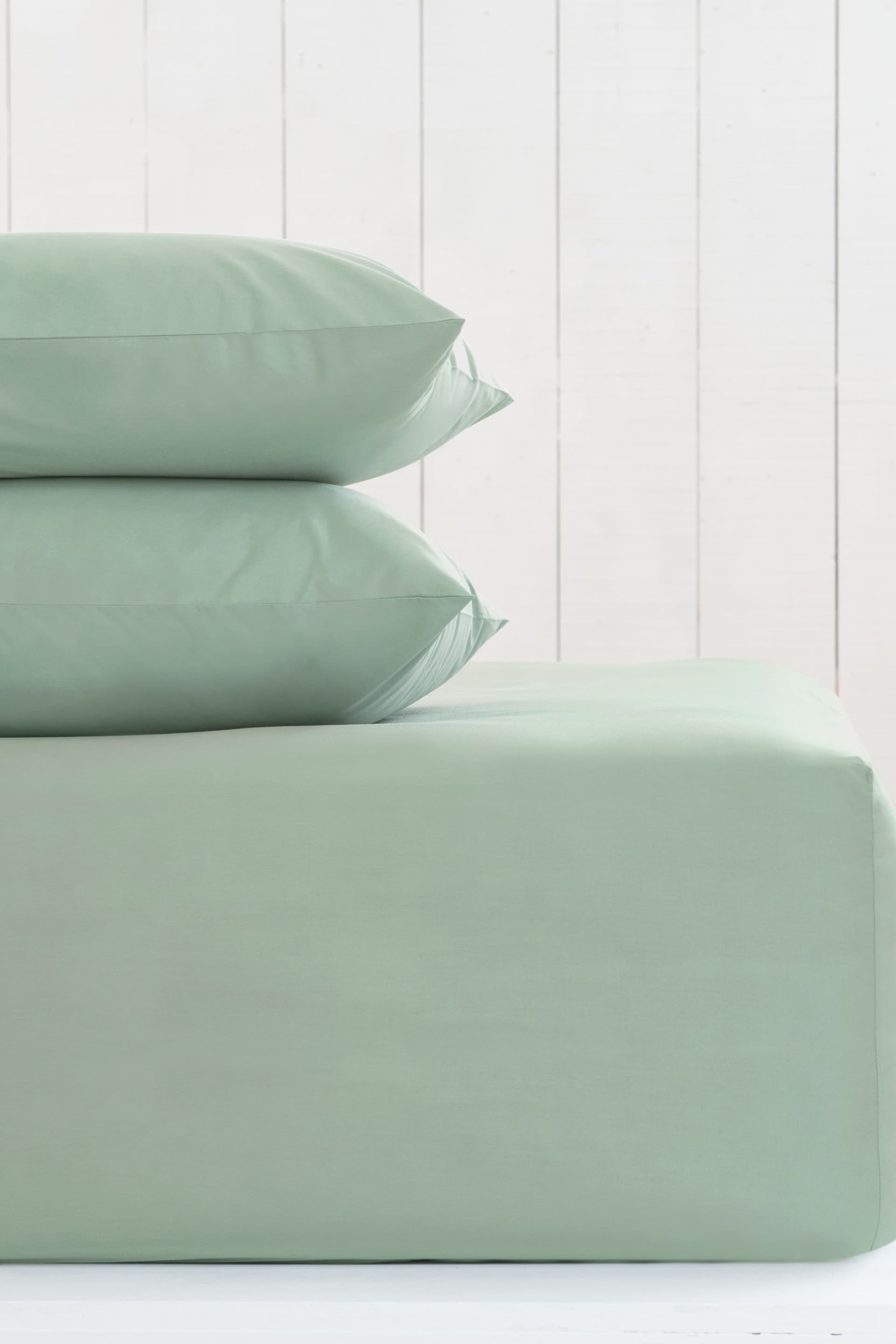 Green Sage Cotton Rich Extra Deep Fitted Sheet - Image 1 of 1