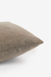 Champagne Gold Velvet Quilted Hamilton 59 x 59cm Cushion - Image 2 of 5