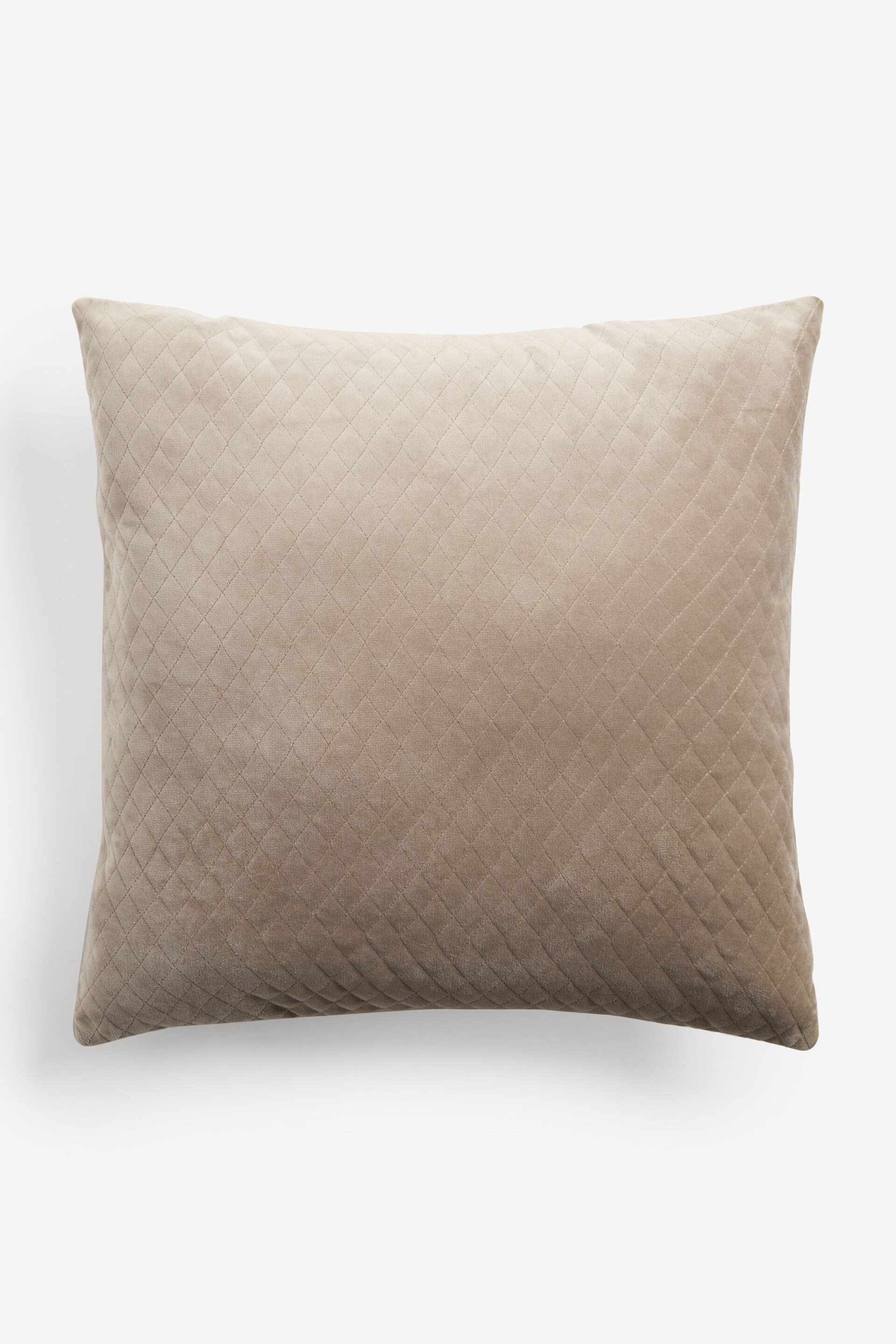 Champagne Gold Velvet Quilted Hamilton 59 x 59cm Cushion - Image 3 of 5