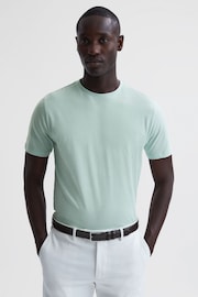Reiss Mint Bless Cotton Crew Neck T-Shirt - Image 1 of 6