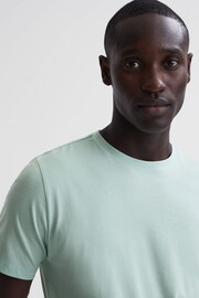 Reiss Mint Bless Cotton Crew Neck T-Shirt - Image 4 of 6